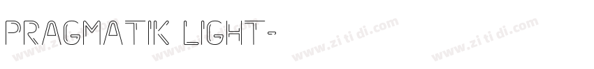 Pragmatik Light字体转换